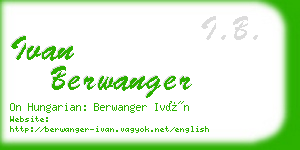 ivan berwanger business card